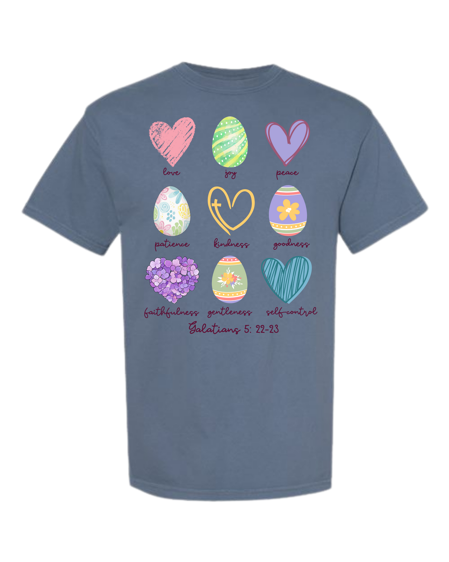 Galatians 5 - Easter - Comfort Colors - Heavyweight Unisex Tee - Blues