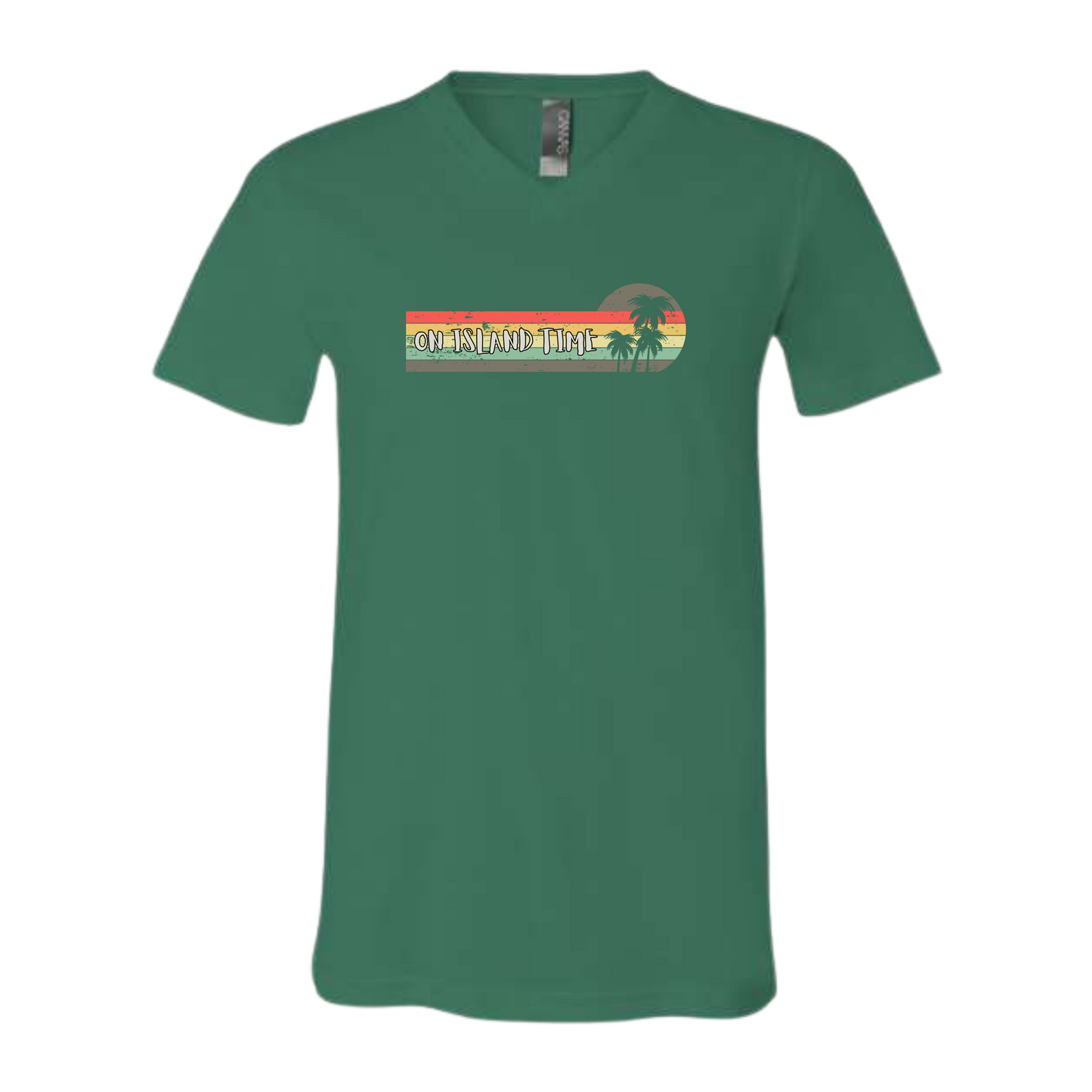 On Island Time - Bella+Canvas - Unisex V-Neck - Assorted Colors