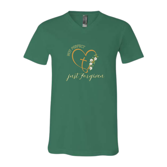 Not Perfect Just Forgiven - Bella+Canvas - Unisex V-Neck - Assorted Colors