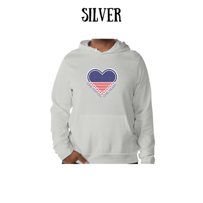 PP - One Nation One Heart - Sponge Fleece Hoodie - Greens, Neutrals
