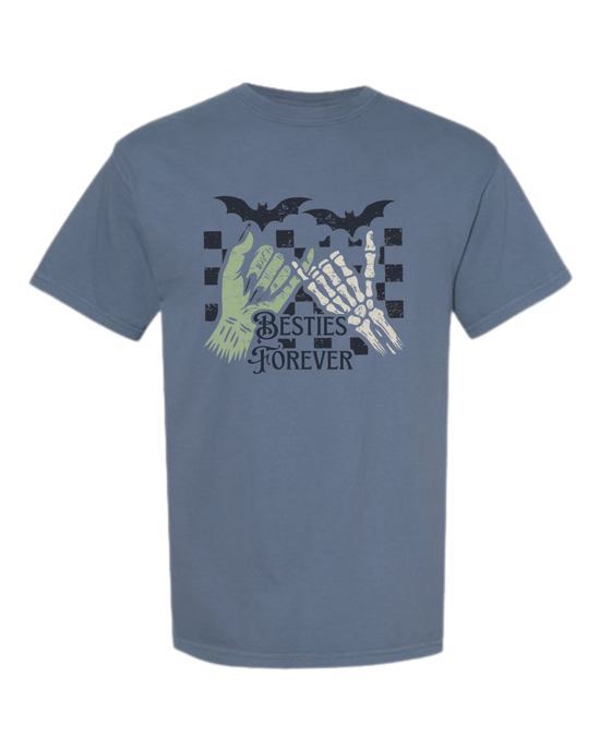 Besties Forever - Comfort Colors - Heavyweight Unisex Tee - Blues
