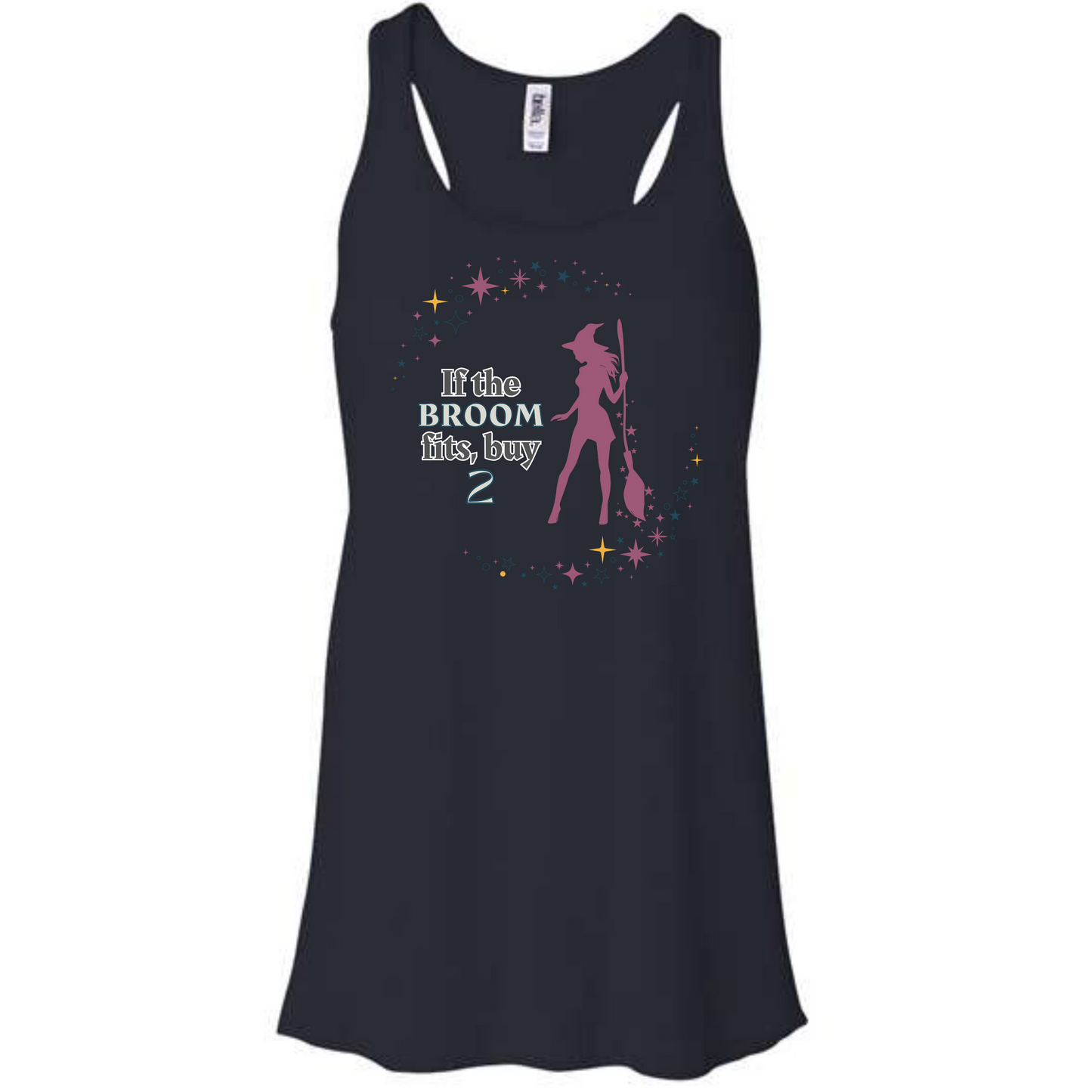 HP - If The Broom Fits - Women's Flowy Racerback Tank