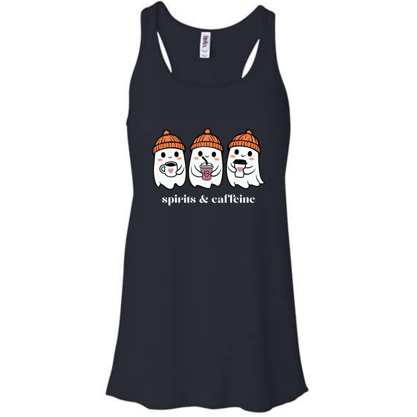 Spirits & Caffeine - Women's Flowy Racerback Tank - Assorted Colors