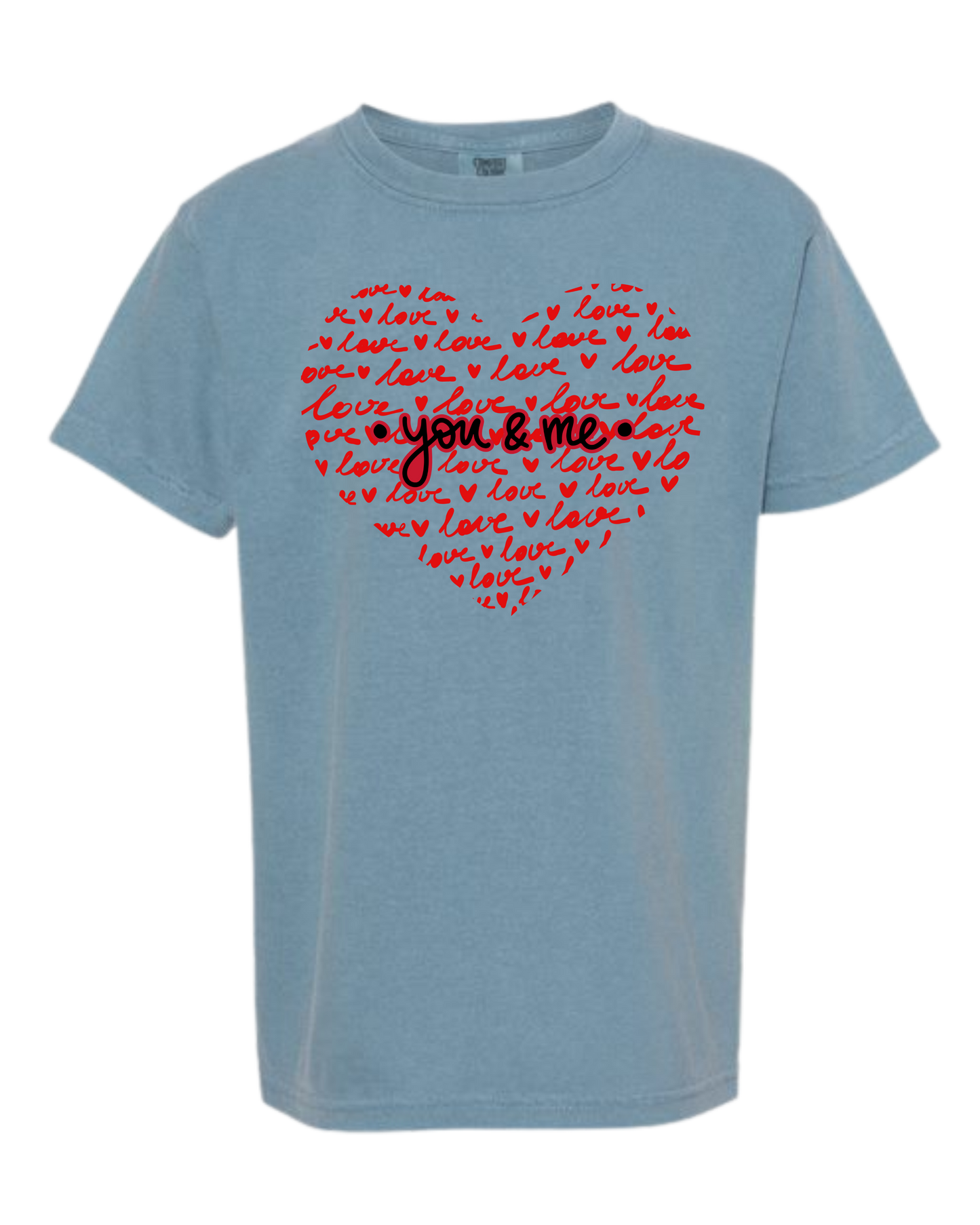 You & Me - Comfort Colors - Heavyweight Youth Tee - Neutral Colors & Blues