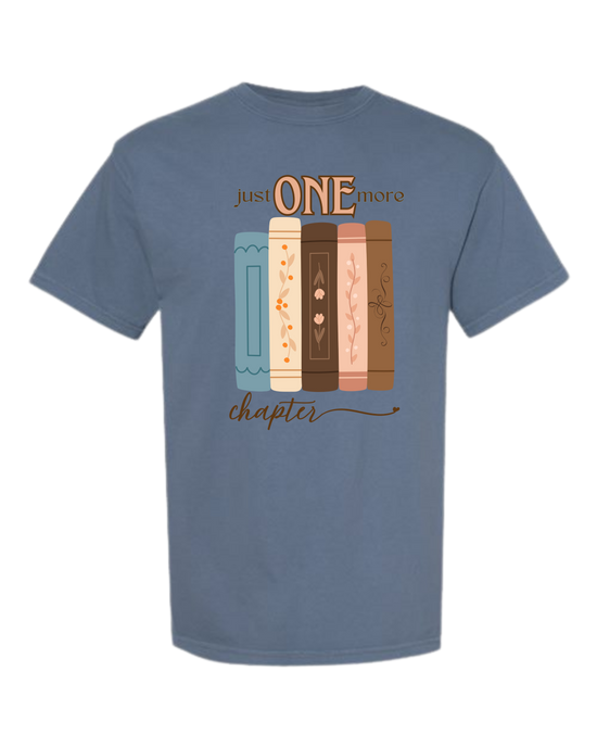 Just One More Chapter - Comfort Colors - Heavyweight Unisex Tee - Blues