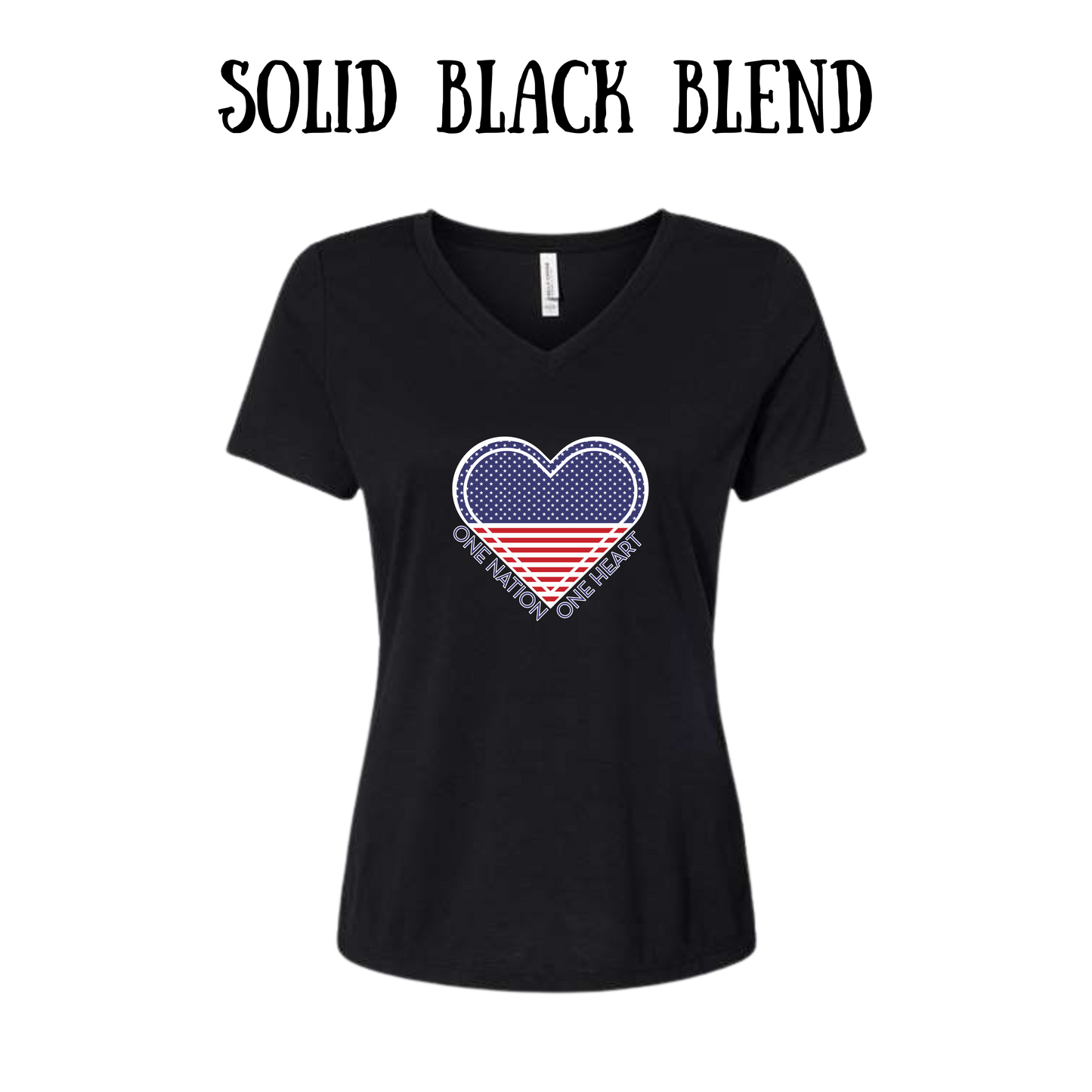 PP - One Nation One Heart - Women's V-Neck - Assorted Colors
