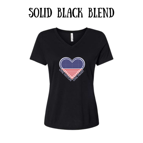 PP - One Nation One Heart - Women's V-Neck - Assorted Colors