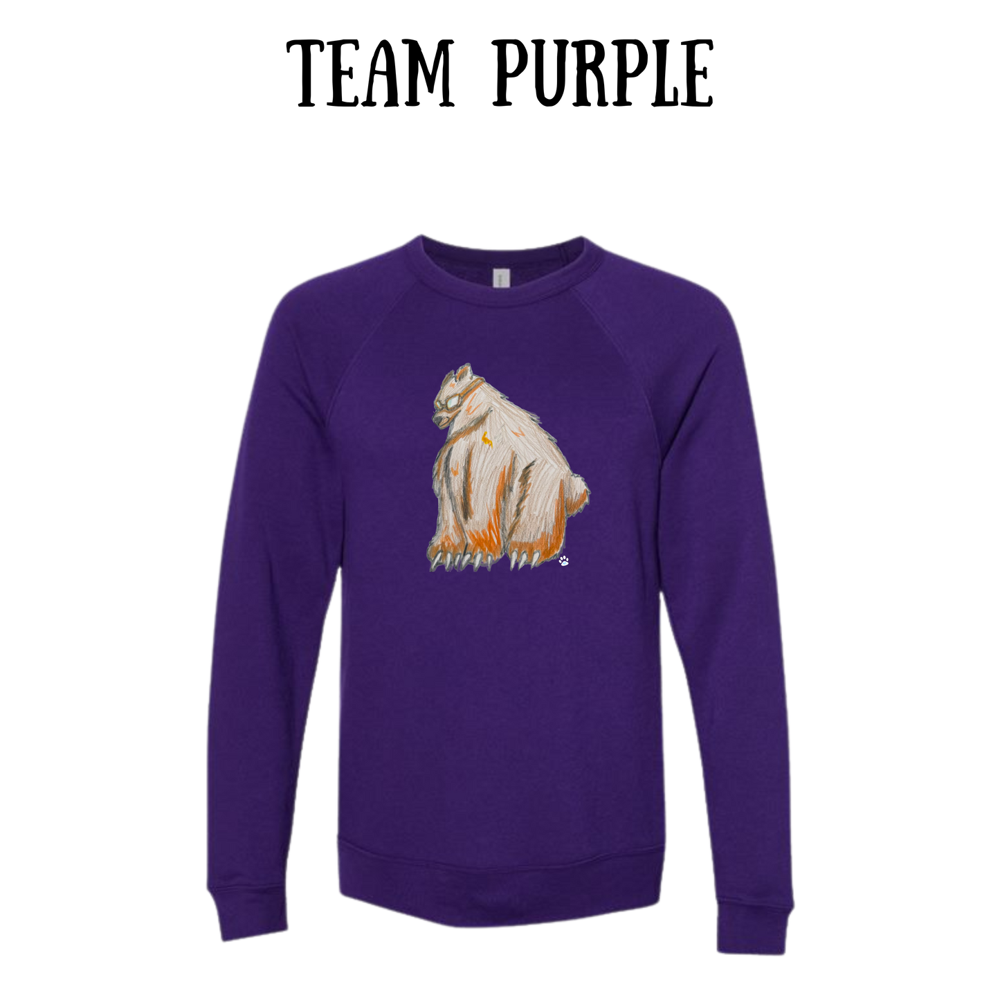 AC - Muscle Bear - Sponge Fleece Raglan Sweatshirt - Blues, Purples