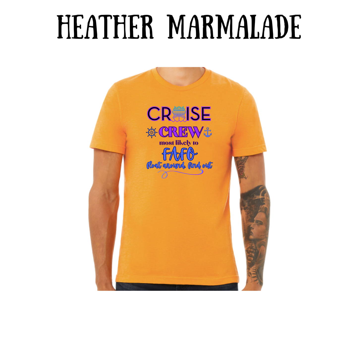 VP - Cruise Crew FAFO - Unisex Tee - Yellows, Oranges, Reds