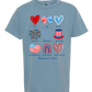 Galatians 5 - Patriotic - Comfort Colors - Heavyweight Youth Tee - Neutral Colors & Blues