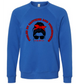 Football Moms Fueled By Caffeine and Touchdowns - Sponge Fleece Raglan Sweatshirt - Blues, Purples