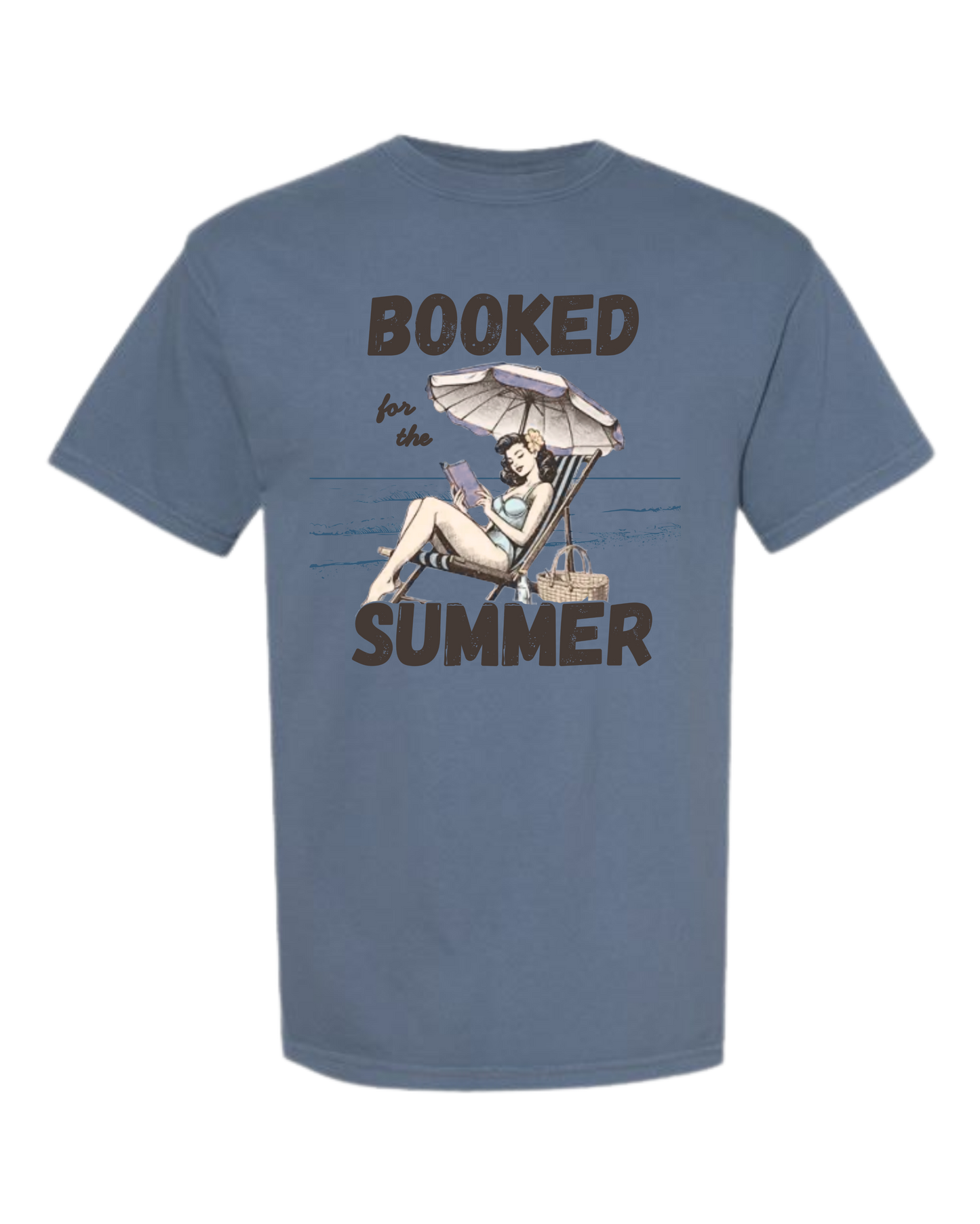 Booked for the Summer - Comfort Colors - Heavyweight Unisex Tee - Blues