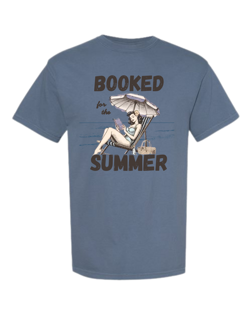 Booked for the Summer - Comfort Colors - Heavyweight Unisex Tee - Blues