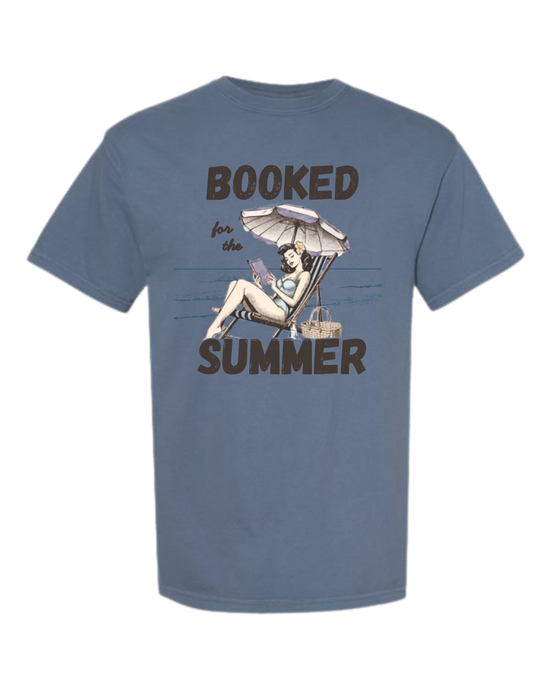 Booked for the Summer - Comfort Colors - Heavyweight Unisex Tee - Blues