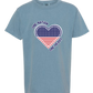 One Nation One Heart - Comfort Colors - Heavyweight Youth Tee - Neutral Colors & Blues