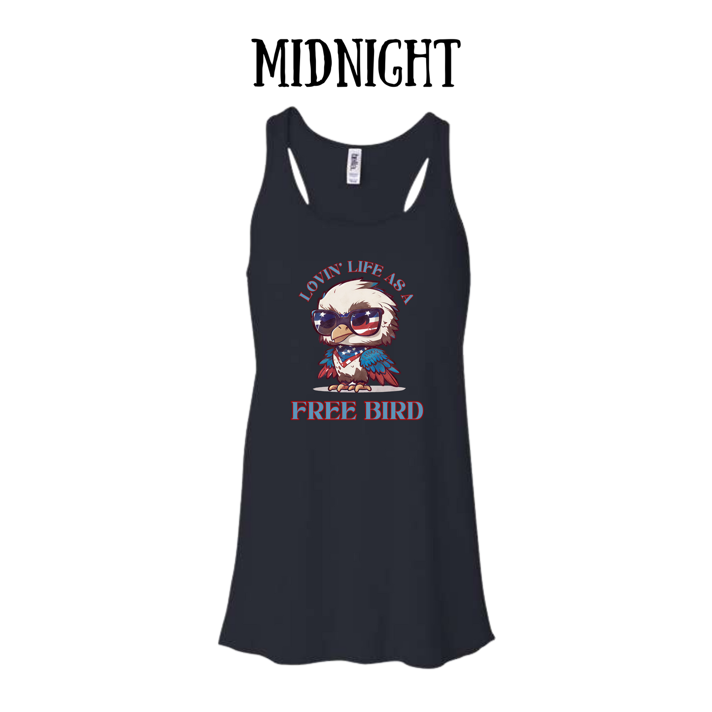 PP - Lovin' Life As A Free Bird - Women's Flowy Racerback Tank