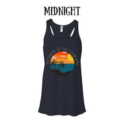 VP - Sunsets & No Regrets - Women's Flowy Racerback Tank