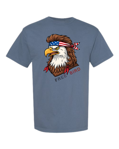 Rockin Free Bird - Comfort Colors - Heavyweight Unisex Tee - Blues