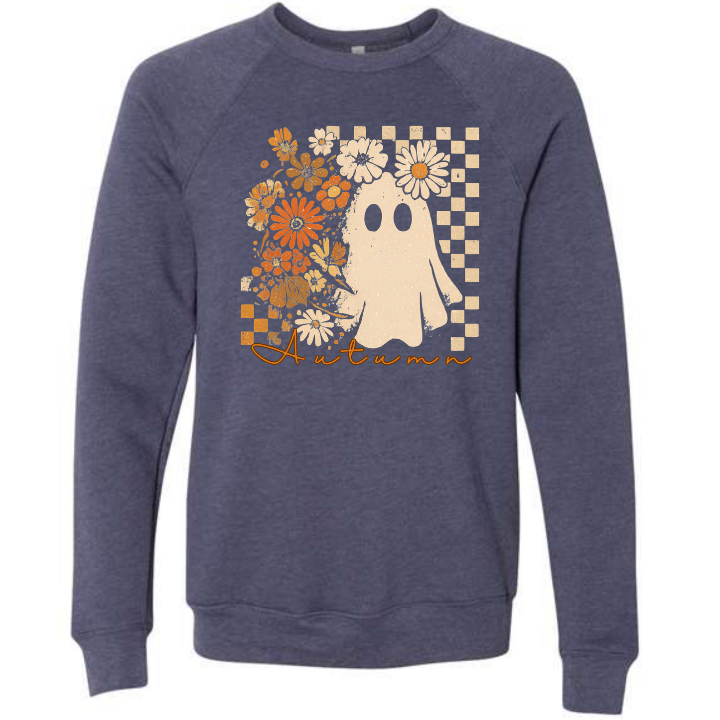 Autumn Ghost - Sponge Fleece Raglan Sweatshirt - Blues, Purples