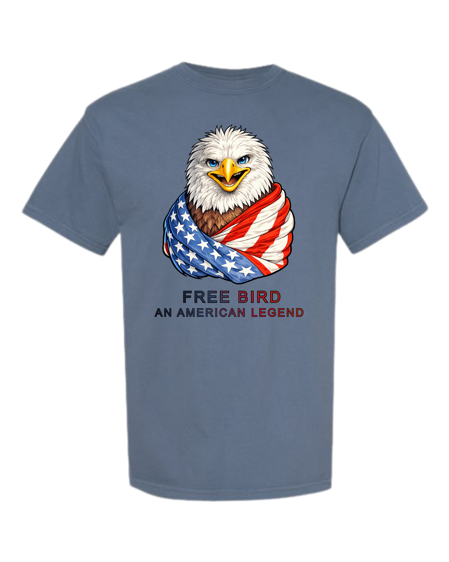 Free Bird An American Legend - Comfort Colors - Heavyweight Unisex Tee - Blues