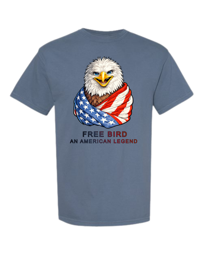 Free Bird An American Legend - Comfort Colors - Heavyweight Unisex Tee - Blues