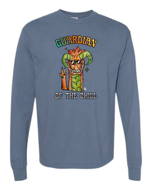 Guardian of The Chill - Comfort Colors - Heavyweight Long Sleeve Tee - Blues & Greens