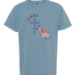 Loves Jesus & America too - Comfort Colors - Heavyweight Youth Tee - Neutral Colors & Blues