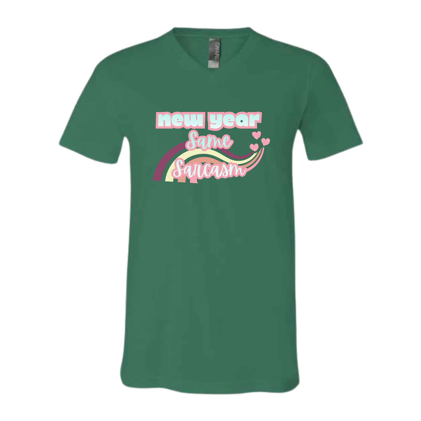 New Year Same Sarcasm - Bella+Canvas - Unisex V-Neck - Assorted Colors