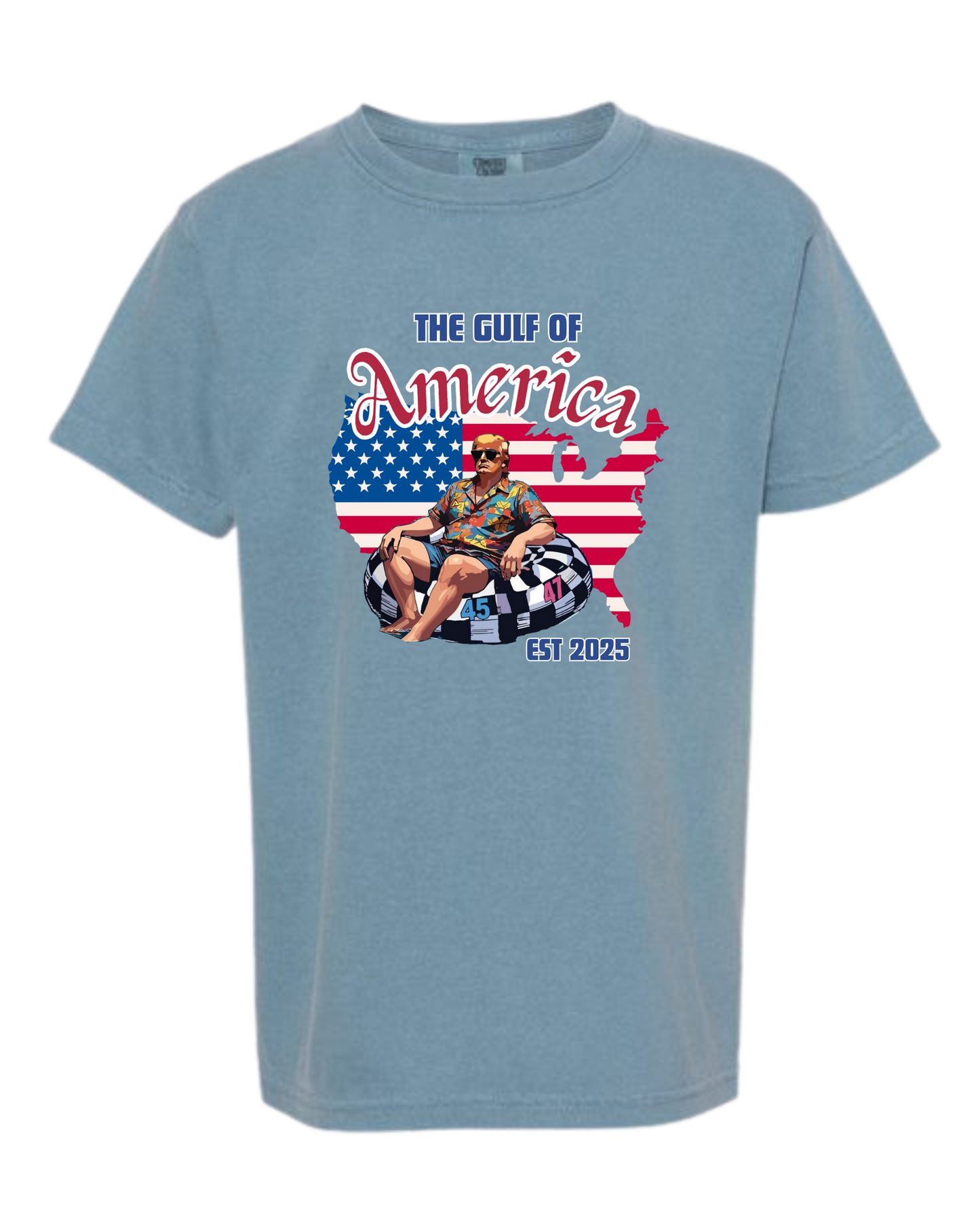 The Gulf of America - Comfort Colors - Heavyweight Youth Tee - Neutral Colors & Blues