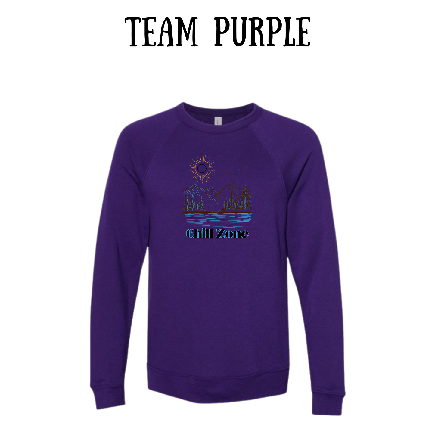 CP - Chill Zone - Sponge Fleece Raglan Sweatshirt - Blues, Purples