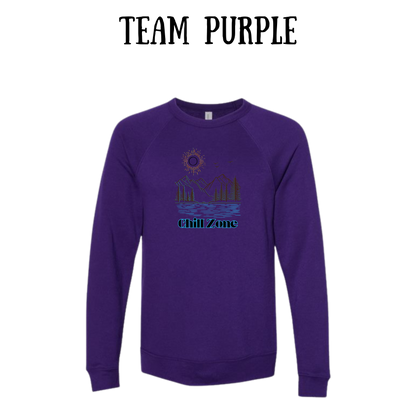 CP - Chill Zone - Sponge Fleece Raglan Sweatshirt - Blues, Purples