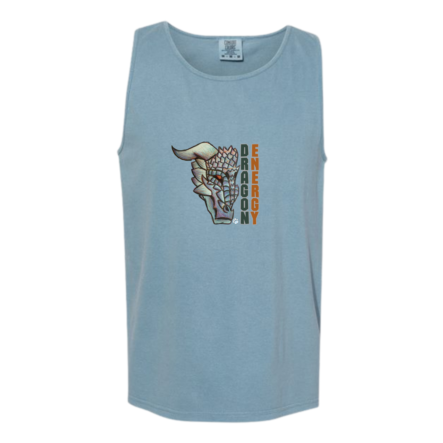 Dragon Energy - Comfort Colors - Unisex Tank - Neutral Colors & Blues