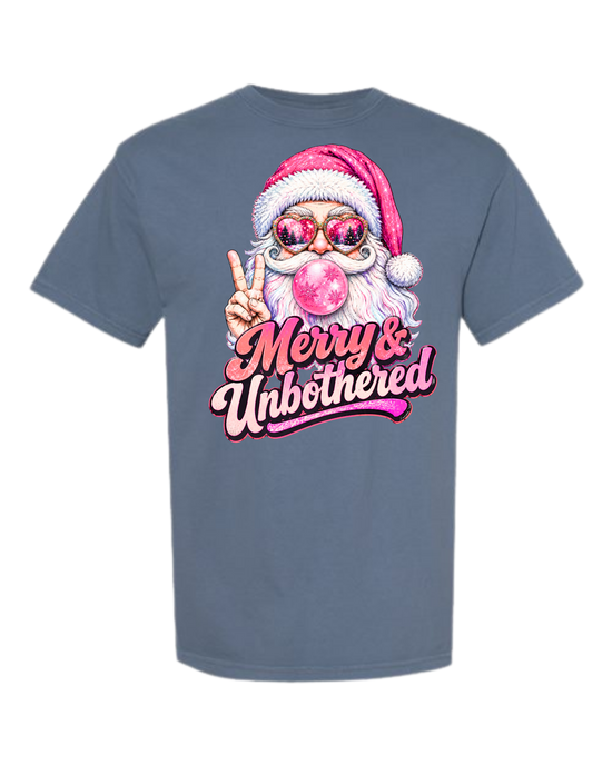 Merry & Unbothered - Comfort Colors - Heavyweight Unisex Tee - Blues