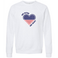 One Nation One Heart - Sponge Fleece Raglan Sweatshirt - Assorted Colors