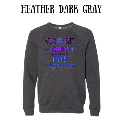 VP - Cruise Crew FAFO - Sponge Fleece Raglan Sweatshirt - Greens, Neutrals