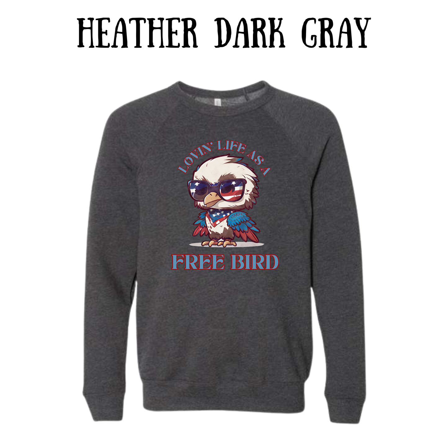 PP - Lovin' Life As A Free Bird - Sponge Fleece Raglan Sweatshirt - Greens, Neutrals