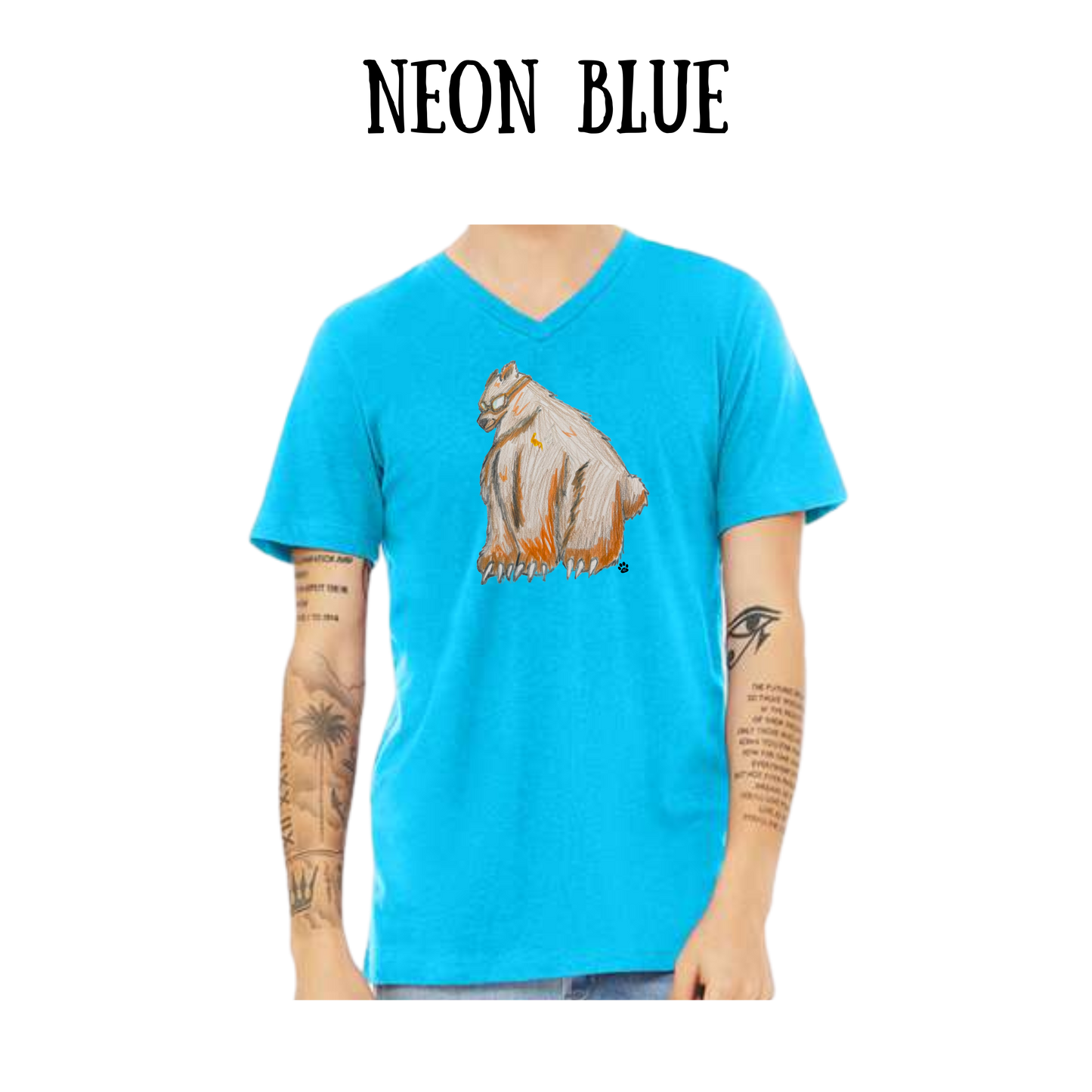 AC - Muscle Bear - Unisex V-Neck - Assorted Colors