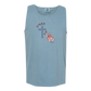 Loves Jesus & America too - Comfort Colors - Unisex Tank - Neutral Colors & Blues