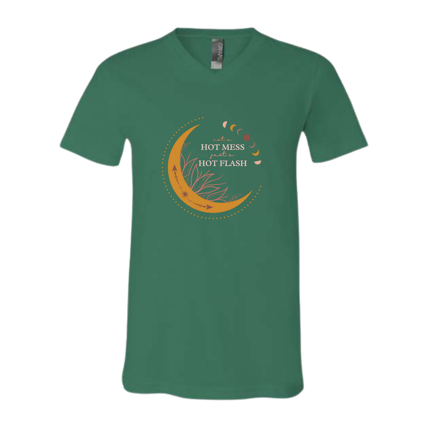 Not A Hot Mess Just A Hot Flash - Bella+Canvas - Unisex V-Neck - Assorted Colors