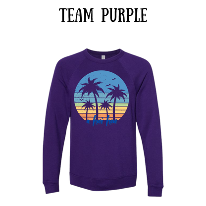VP - A Hui Hou - Sponge Fleece Raglan Sweatshirt - Blues, Purples