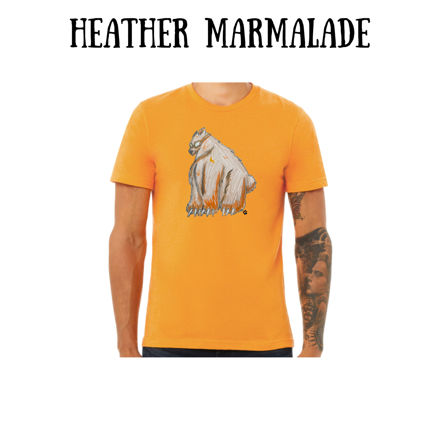 AC - Muscle Bear - Unisex Tee - Yellows, Oranges, Reds