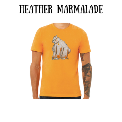 AC - Muscle Bear - Unisex Tee - Yellows, Oranges, Reds