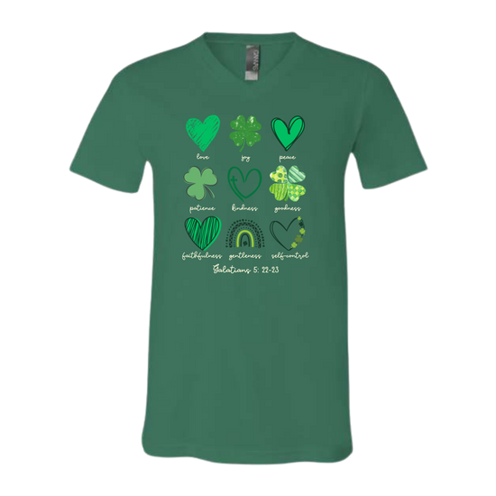 Galatians 5 - St Patrick's Day - Bella+Canvas - Unisex V-Neck - Assorted Colors
