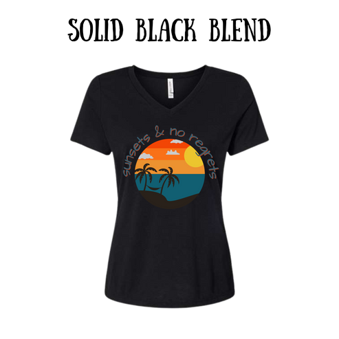 VP - Sunsets & No Regrets - Women's V-Neck - Assorted Colors