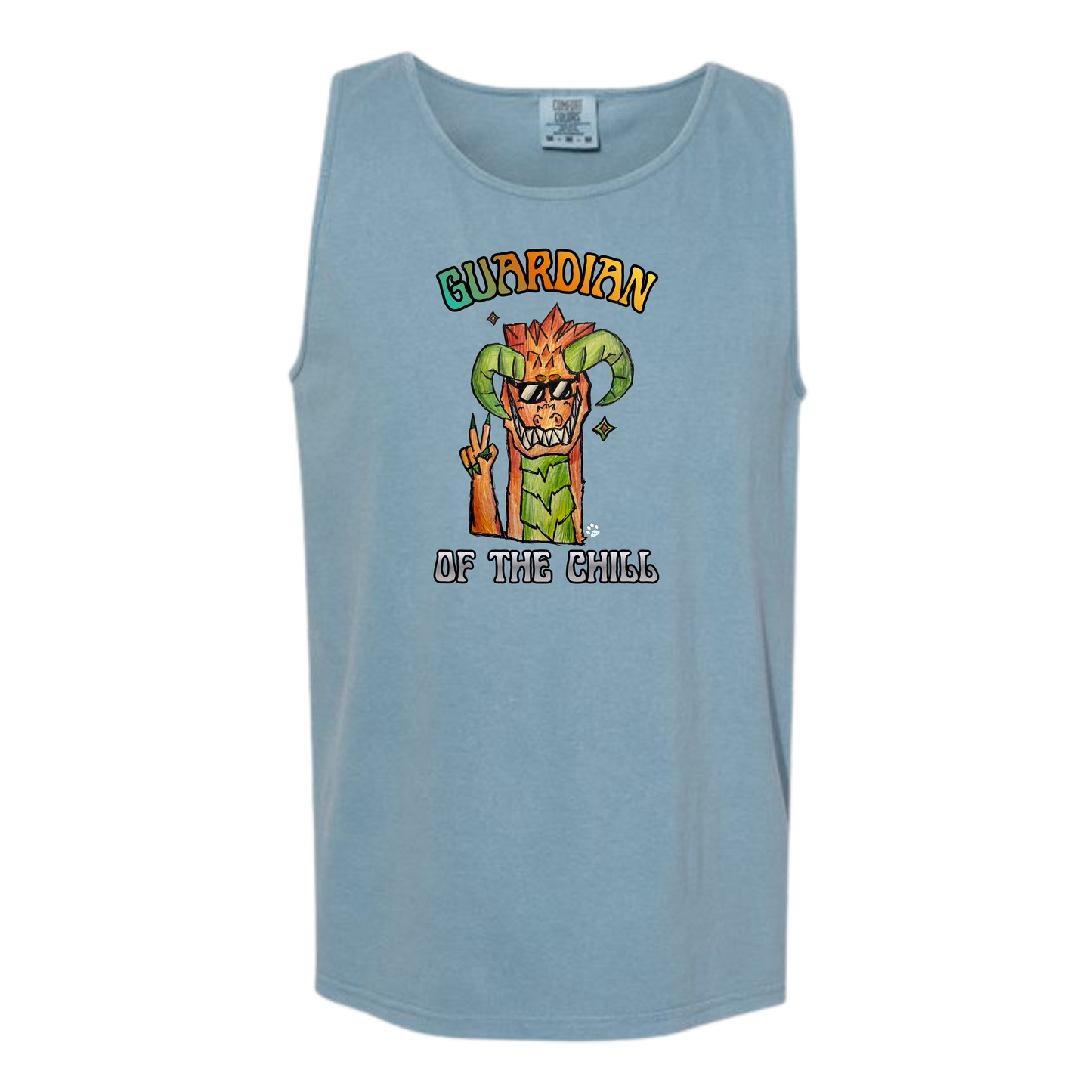 Guardian of The Chill - Comfort Colors - Unisex Tank - Neutral Colors & Blues