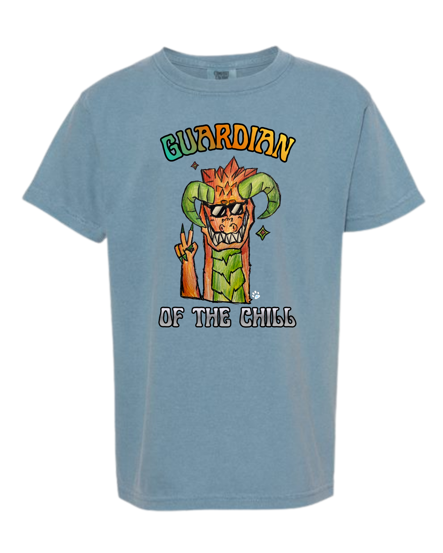 Guardian of The Chill - Comfort Colors - Heavyweight Youth Tee - Neutral Colors & Blues