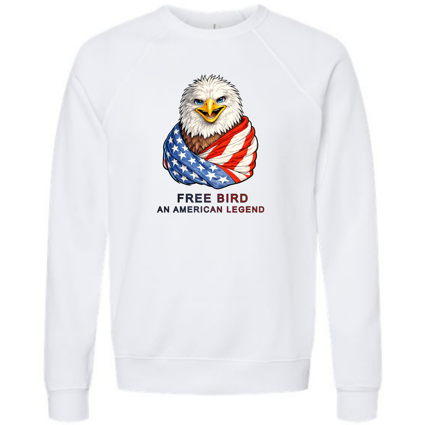 Free Bird An American Legend - Sponge Fleece Raglan Sweatshirt - Assorted Colors