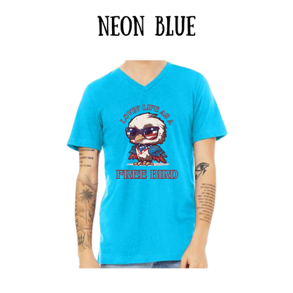 PP - Loving Life As A Free Bird - Unisex V-Neck - Assorted Colors