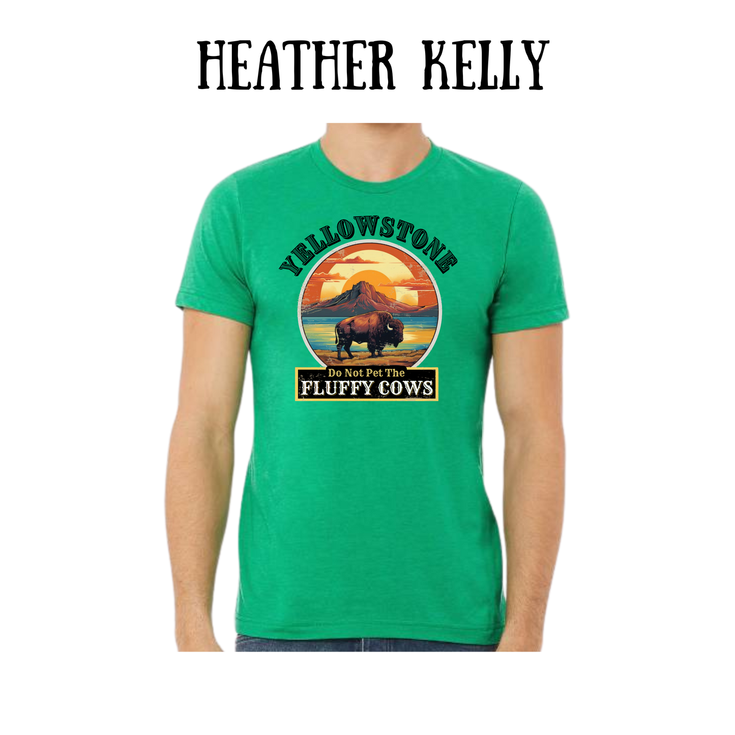 CP - Yellowstone: Fluffy Cows - Unisex Tee - Greens