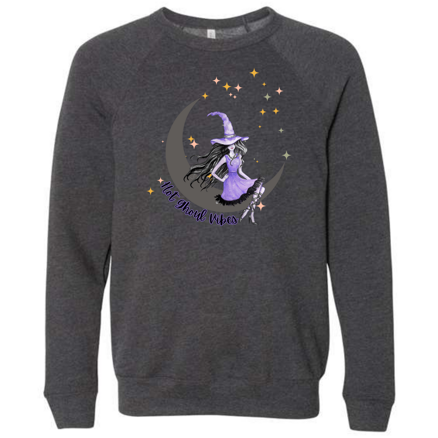 HP - Hot Ghoul Vibes - Sponge Fleece Raglan Sweatshirt - Greens, Neutrals